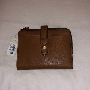 Brown fossil wallet new with tags
